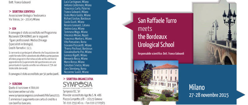 San Raffaele Turro meets the Bordeaux Urological School
